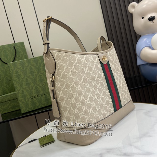 Gucci專櫃古馳最新款Ophidia系列GG中號肩背包水桶包 jh2224型號：781392